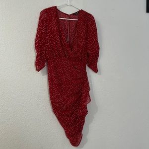 Mini red polka dot dress/ black polka dot dress